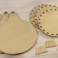 Vintage Ornaments Wood Backer #Three- Trio