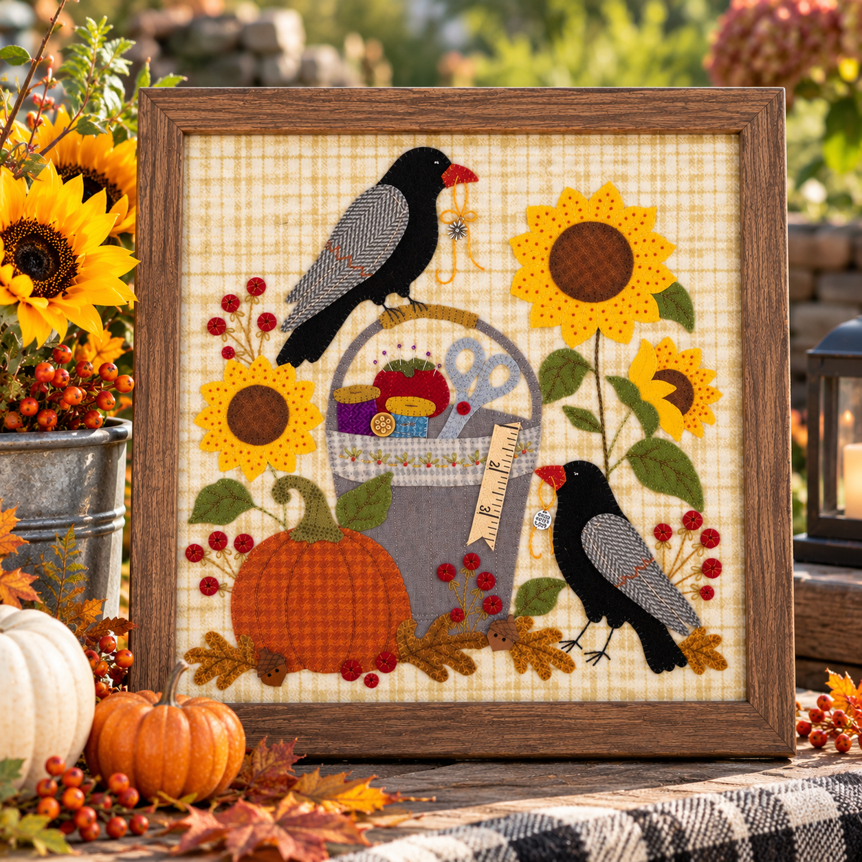 Gathered Treasures - Blackbird's Bounty Mystery Stitch-A-Long Block 6