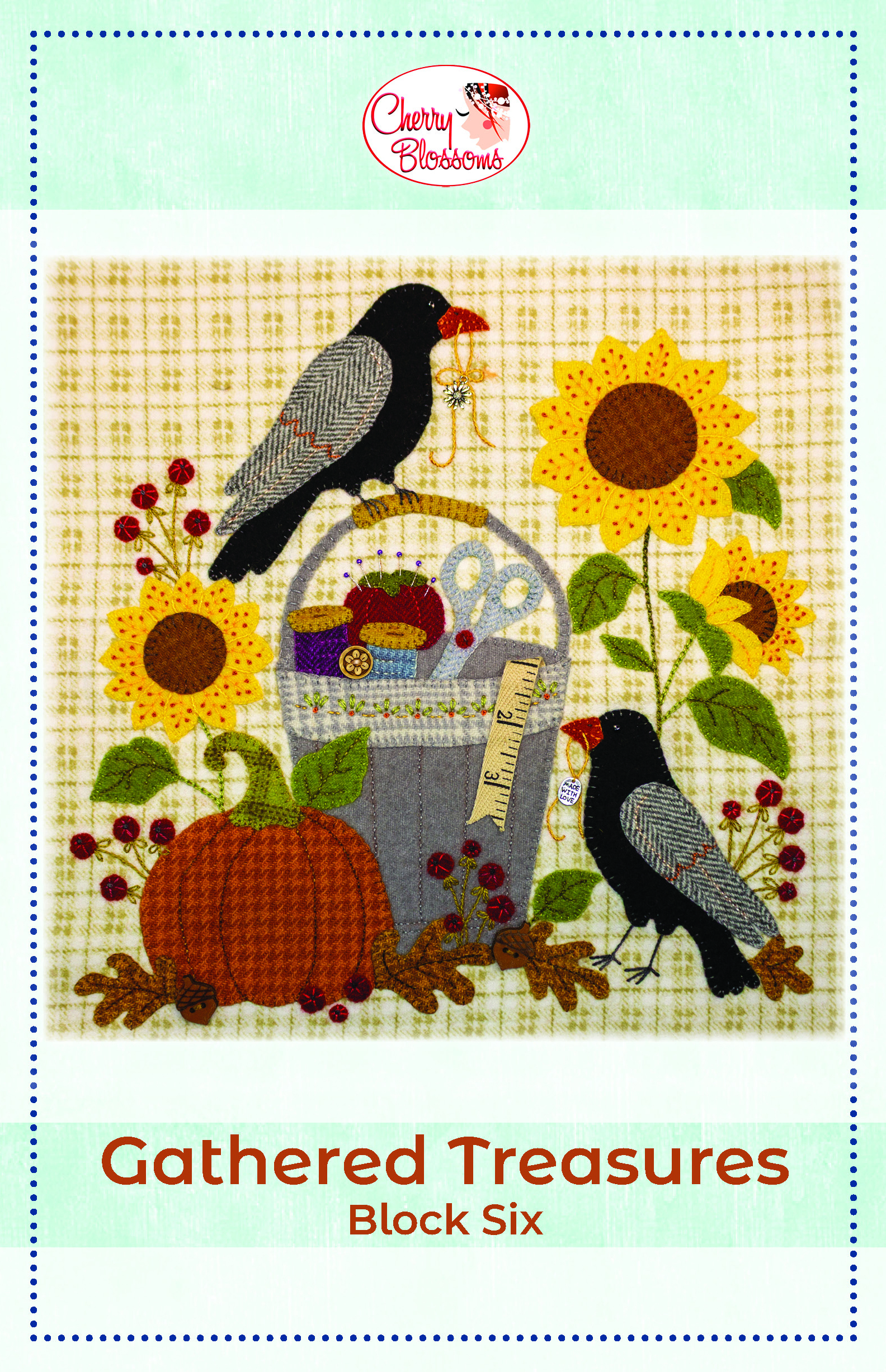 Gathered Treasures - Blackbird's Bounty Mystery Stitch-A-Long Block 6 - Image 3